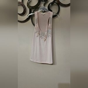 Forever 21 Pink Embellished Backless Tank Top